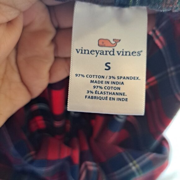 Vineyard Vines Small Mens Plaid‎ Lounge Pants Red Green Holiday Christmas - Picture 9 of 9